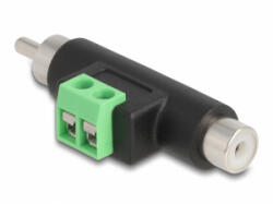 Delock RCA apa és RCA anya - Terminal Block Adapter (66056) - aqua