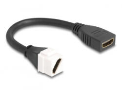 Delock Keystone modul HDMI kábel anya anya diagonális 8K 60 Hz 20 cm, fekete (90326)
