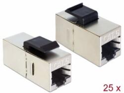 Delock Keystone modul, RJ45-aljzat > RJ45-aljzat, Cat. 6 kisméretű 25 db. -os (86626) - aqua