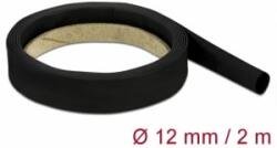 Delock Fekete zsugorcső 2 m x 12 mm (18982) (18982)