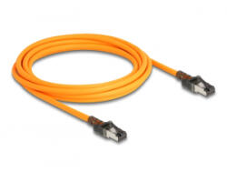 Delock RJ45 hálózati kábel USB Type-C porttal megtalálási, önazonosítási funkcióval Cat. 6A S/FTP 3 m narancssárga (80410)