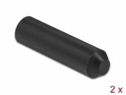Delock 70 x 16 mm méretű lezáró vég belül ragasztó felülettel 2 db. fekete (19762) (19762)