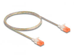 Delock RJ45 hálózati kábel Cat. 6A U/UTP vékony 1 m áttetsző (80353)