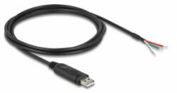 Delock Adapter kábel A-típusú USB 2.0 - soros RS-485 3 nyílt vezetékvéggel 2 m (63509)