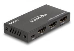 Delock HDMI elosztó 1 x HDMI megoszlik 2 x HDMI-vé, 4K 60 Hz kimenettel és downscalerrel (18651) (18651) - aqua