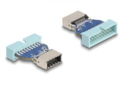 Delock USB 5 Gbps átalakító, tűfejes csatlakozó USB E-típusú belső A kulcs anya (67131) (67131) - aqua