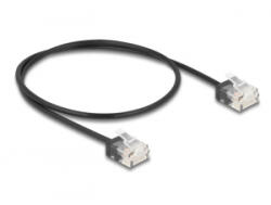 Delock RJ45 hálózati kábel Cat. 6 UTP ultra vékony 0, 5 m, fekete (80370) (80370)