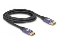 Delock DisplayPort kábel 8K 60 Hz 3 m lila fém (80602) (80602)