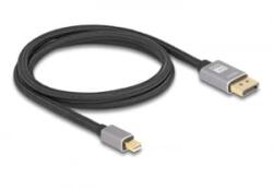 Delock Mini DisplayPort - DisplayPort-kábel 8K 60 Hz 1 m szürke fém retesz nélküli (81091) (81091)
