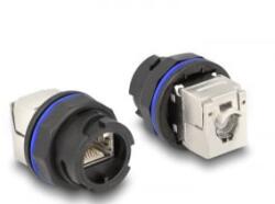 Delock RJ45 Cat. 6A beépített csatlakozó LSA kapcsolattal fekete (67047) (67047)