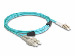 Delock Optikai kábel fém megerősítéssel LC Duplex - SC Duplex Multi-mód OM3 1 m (87910) (87910)