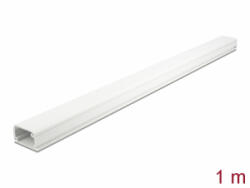 Delock Kábelcsatorna fedéllel 35 x 20 mm - hossza 1 m fehér (20722) (20722)
