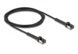 Delock RJ45 vékony hálózati kábel Cat. 8.1 U/FTP hajlítható akár 40 Gbps fekete 2 m (80941) (80941)