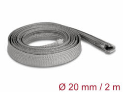 Delock Befont karmantyú zipzáras szorítóval hőállóság egészen 2 m x 20 mm-es szürke (20830) - aqua