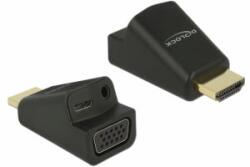 Delock Adapter HDMI-A dugó > VGA hüvely audióval (65895) (65895) - aqua