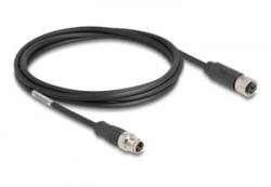 Delock Kábel M12 X kódolt 8 tűs apa - anya PVC 2 m (80861)