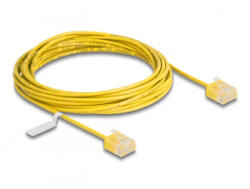 Delock RJ45 hálózati kábel Cat. 6 UTP ultravékony 5 m sárga rövid csatlakoztatókkal (80914) (80914)