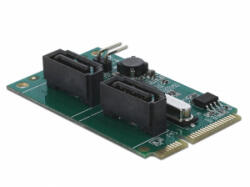 Delock Mini PCIe átalakító 2 x RAID-os SATA-hoz (95264) - aqua