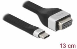 Delock FPC lapos csík kábel USB Type-C - VGA (DP Alt Mode) 13 cm (86730) (86730) - aqua