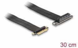 Delock PCI Expressz riser kártya x4 apa - x4 szlot 90 -os szögben kábellel 30 cm hosszú (88025) - aqua