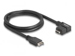 Delock USB 10 Gbps E-típusú A-kulcs kábel 20 tűs apa - USB Type-C anya ívelt 70 cm (85759) (85759) - aqua