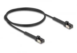 Delock RJ45 vékony hálózati kábel Cat. 8.1 U/FTP hajlítható akár 40 Gbps fekete 1 m (80940) (80940)