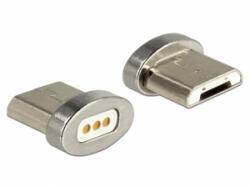 Delock USB Micro-B típusú apa mágneses csatlakozó (65929) (65929) - aqua