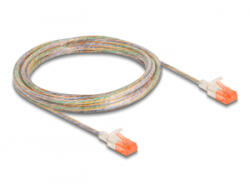 Delock RJ45 hálózati kábel Cat. 6A U/UTP vékony 5 m áttetsző (80356)