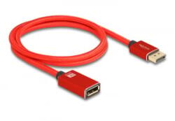 Delock DisplayPort bővítőkábel 8K 60 Hz 1 m piros fém retesz nélküli (81081)