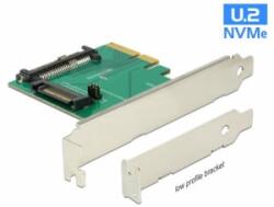 Delock PCI Express x4 Kártya > 1 x belső U. 2 NVMe SFF-8639 dugó (89673) - aqua
