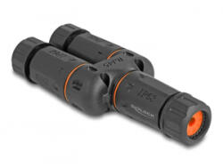 Delock Kábel csatlakozó Y-Adapter RJ45 anya - 2 x RJ45 anya Cat. 6 IP68 por és vízhatlan védelem, kültéri használatra (88143)