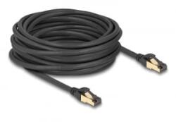 Delock RJ45 hálózati kábel Cat. 6A apa - apa S/FTP fekete 10 m - Cat. 7 nyers kábellel, mely alkalmas bel- és kültéri használatra (80252)
