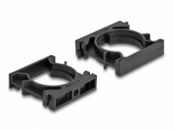 Delock Kábel borító tartó záróklippel 34, 5 mm 4 db. fekete (60488)