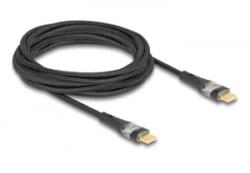 Delock Adat és gyors töltő kábel USB 2.0 USB Type-C apa-aoa átlátszó PD 3.0 100 W 3 m (80765) (80765) - aqua