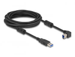 Delock USB 5 Gbps kábel A-típusú apa - B-típusú apa 90 balra hajlítva 5 m (81103)