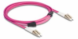 Delock Optikai kábel fém megerősítéssel LC Duplex - LC Duplex Multi-mód OM4 2 m (87914)