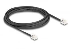 Delock Telefon kábel RJ11 apa - RJ11 apa fekete 3 m (90619) (90619) - aqua