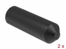 Delock 80 x 25 mm méretű lezáró vég belül ragasztó felülettel 2 db. fekete (19841) - aqua