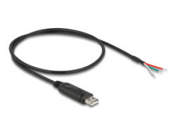 Delock Adapter kábel A-típusú USB 2.0 - soros RS-485 3 nyílt vezetékvéggel 0, 5 m (64242)
