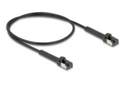 Delock RJ45 vékony hálózati kábel Cat. 8.1 U/FTP hajlítható akár 40 Gbps fekete 0, 5 m (80939) (80939) - aqua