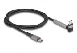 Delock USB 2.0 kábel USB Type-C apa apa eszközökhöz hajlított álló funkcióval PD 3.0 60 W 1, 5 m (81172) (81172)