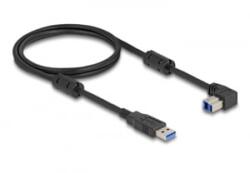 Delock USB 5 Gbps kábel A-típusú apa - B-típusú apa 90 lefelé néző csatlakozóapaval 1 m (81112) (81112) - aqua