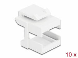 Delock Keystone fedél, fehér optikai szálasz csatlakozókhoz, 10 darab (86807) (86807) - aqua
