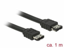 Delock Kábel eSATA 3 Gb/s hüvely > eSATA hüvely 1 m fekete (85640) (85640)