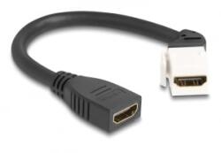Delock Keystone modul HDMI kábel anya - anya 45 -ban hajlított 8K 60 Hz 20 cm, fekete (90322)