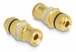 Delock Audio csatlakozókat összekötő adapter installációhoz, fekete gyűrűvel (64146) - aqua
