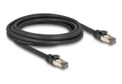 Delock RJ45 hálózati kábel Cat. 6A U/FTP ultrahajlékony belső fém borítással 3 m, fekete (80242) (80242)