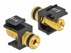 Delock Keystone modul szorító szerelvény > fekete menetes anya / fekete (86864) (86864) - aqua