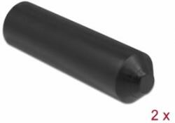 Delock 70 x 20 mm méretű lezáró vég belül ragasztó felülettel 2 db. fekete (19772) (19772)