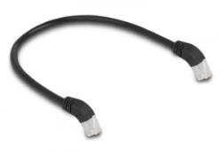 Delock RJ45 hálózati kábel Cat. 6A S/FTP 45 fokban lefelé hajló 0, 5 m fekete (80274)